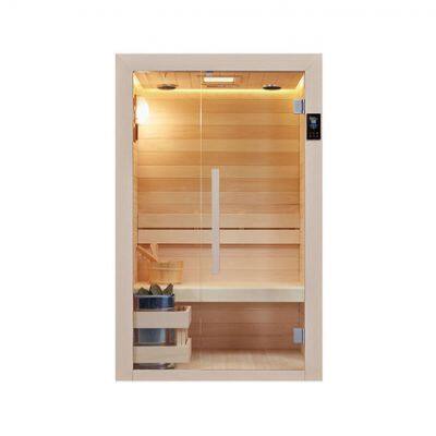 Modern Electric Double-deck Wooden Traditional Single or 2 Person Sauna for Outdoor Use in China Factory