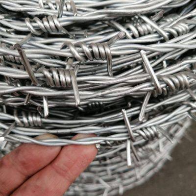 Galvanized 12.5 Gauge Single Strand Barbed Wire Fence Roll Pvc Coated Barbed Wire Fence photo-4