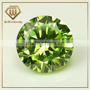 CZ low price with high quality apple green loose gemstone