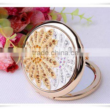 2016 new fashion desigh for ladies high quality metal pocket mirror