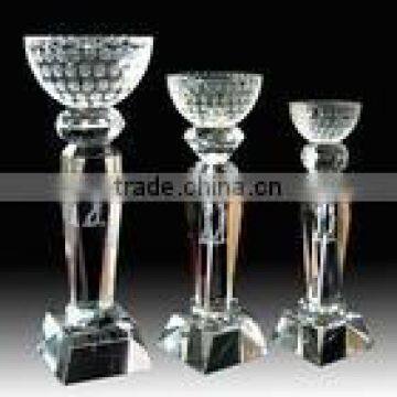 Cheap crystal glass trophy award for golf