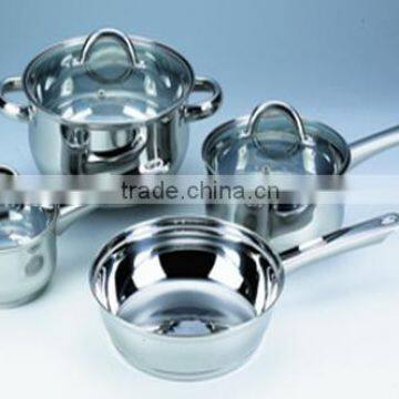 7pcs double bottom stainless steel cookware sets