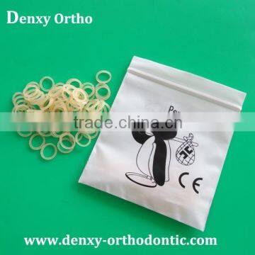 O ring good quality yellow rubber dental ortho elastics