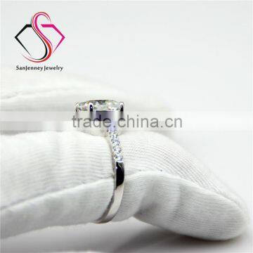 Cushion Cut Esmedora Moissanite 1.8CT 7mm Center 14k 18k White Yellow Gold Platinum Diamond Engagement Ring photo-5