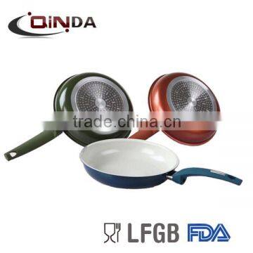 Aluminum Forged induction fry pan with metallic painting QD-FA012