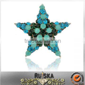 Shinny Rhinestones Star Shape Brooch