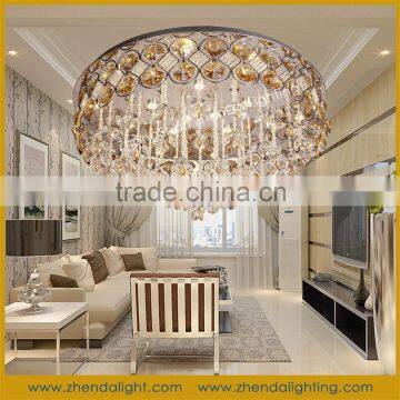 Modern round crystal ceiling lamp for hotel/house decoration made in China