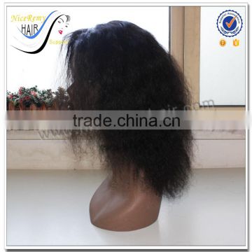 Wholesale new arrival 100% virgin human hair short afro kinky lace human hair wigs