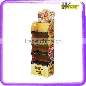 corrugated customized tiered children toy car cardboard display stand for toy prize new product