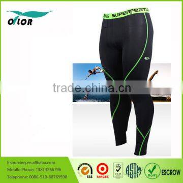 Mens Sports Skin Tight Compression Base Under Layers Long Pants Black