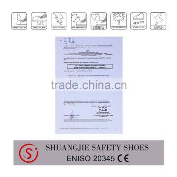 White Leather PU Injected Safety Shoes Work Shoes 8019 photo-4