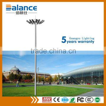 High quality cast iron IP65 15-35m led high mast pole