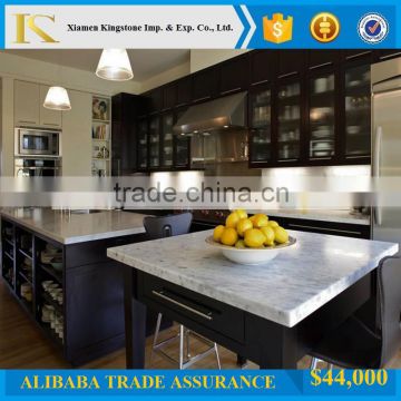 Luxury white marble kitchen island bianco carrara marble for kitchen