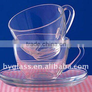 high quality Latte clear glass coffee cup