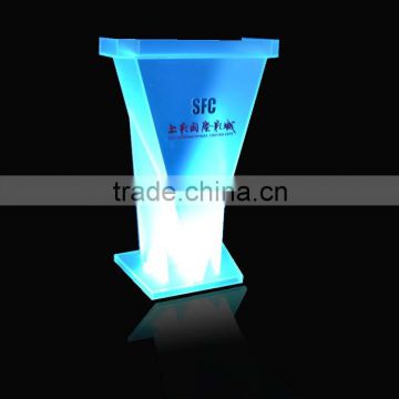 frosted color acrylic podium with different color, clear acrylic podium with RGB light