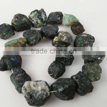 Natural Gemstone Chrysocolla Rough Nugget Beads for Jewelry Making and Fashion Decoration