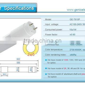Cheap Price High Brightness LED Tube Smd2835 2ft 10w With Full Plastic Shell photo-3