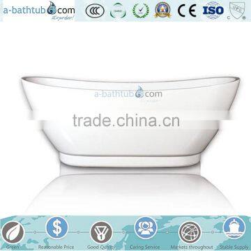 Freestanding installation type one piece modern simple design acrylic bathtub