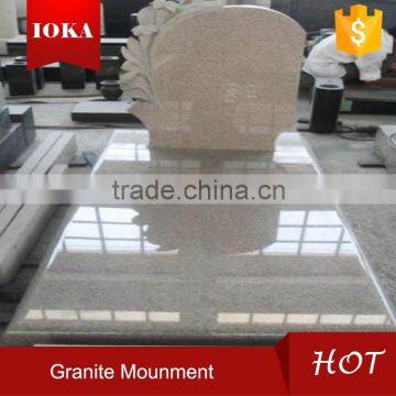 Chinese cheap granite G664 grave monument slab