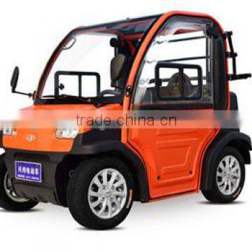 Mini electric car elactric automobile orange