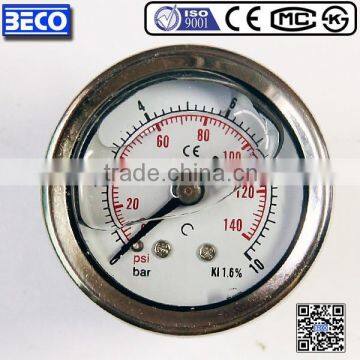 YTN-40D SuZhou BECO YTN series vibration proof pressure gauge with CE certification