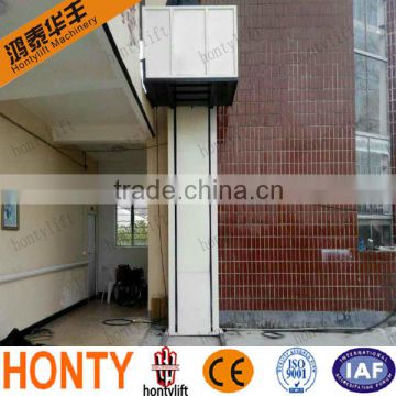 outdoor vertical 300kg obstacle-free wheelchair elevator lift with CE