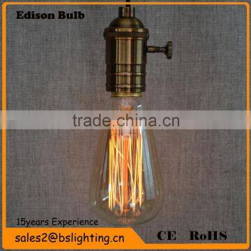 incandescent bulbs ce rohs 110v e26 60w 100w st64 bulb edison