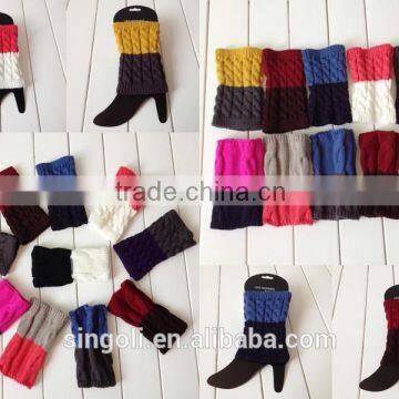 Tredny 2015 winter women reversible Knit boot cuffs