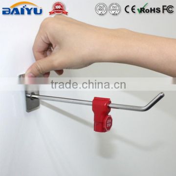 Wall-mounted stainless steel display hook for anti-shoplifting