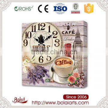 Big Ben design and tasty coffee pattern customisable wall clock