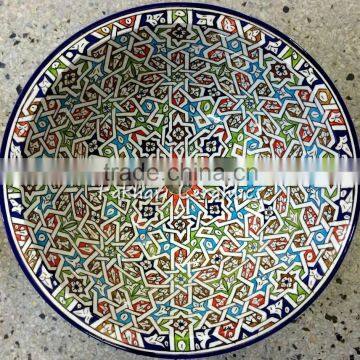 Encaustic Ceramic Moroccan Hand Painted Sink