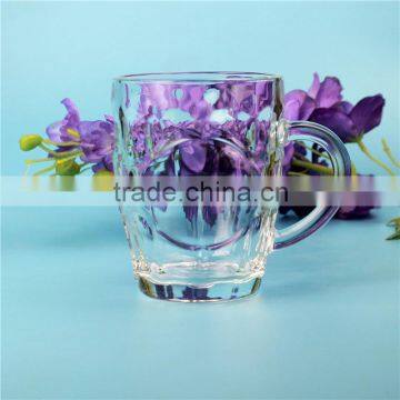 Machine Made Pineapple Juice Glass with Handle