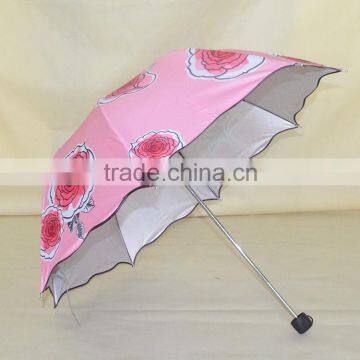 19 inches anti-UV super mini pocket folding umbrella with reflective stripe