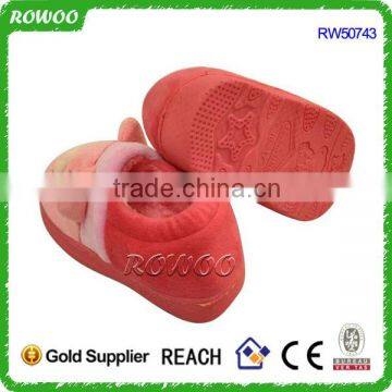 Plush Kids Indoor Shoes Hot Selling Kids Cartoon Fur Lined Shoes photo-3
