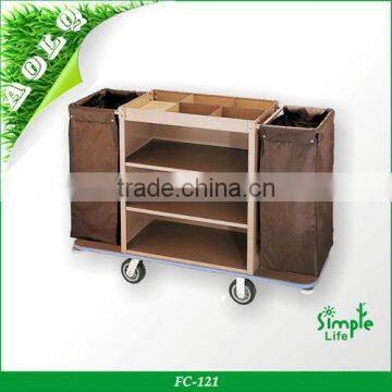 Hotel Room Housekeeping Food Service Trolley with Wheels