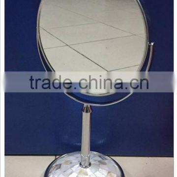 190*150*360mm 1X/5X Double side bathroom mirror stand with shell decorated on base