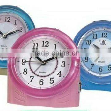 bell or bird alarm sound snooze melody flashing light clock