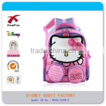 XF Polyester Cute Hello Kitty School Backpack