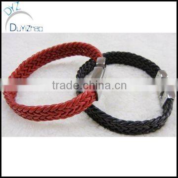 Bracelet Leather Wholesale Cord of Genuine Sheepskin with Stainless Steel Clasp