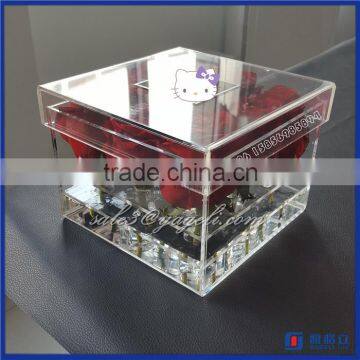 9pcs Fashion Luxury Spining Flower Box, Acrylic rose box,Acrylic Flower Package Box                        
                                                Quality Choice