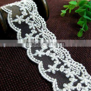 Embroidery lace/rayon lace/flower lace/edge design lace/wedding lace/evening lace/design for kurta lace