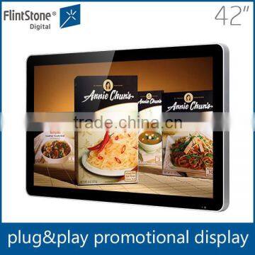 42-inch large screen shelf hanging motion activated usb video player led display stand