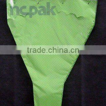 BOPP pearlized plastic sleeve with scallop top