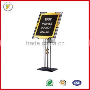 factory supply hotel mune Sign Stand /hotel poster display stands