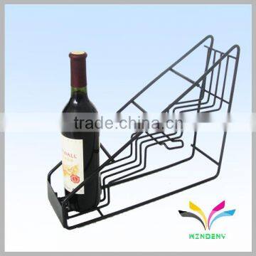 OEM Design Metal Black 8 Bottles Wine Display Rack for Bar photo-4