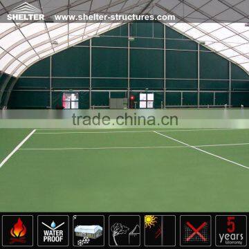 curve tennis court tent