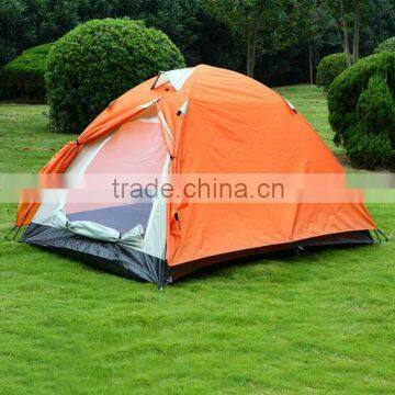 double layer orange solar tent with colorful/camping dome tent