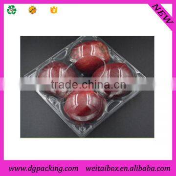 custom disposable clear square plastic 4 packaging box for fruit