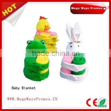 rabbit design soft fashion polyester baby blanket for gift