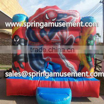 Best price Home used Spiderman inflatable PVC mini bouncers for sale SP-CB004